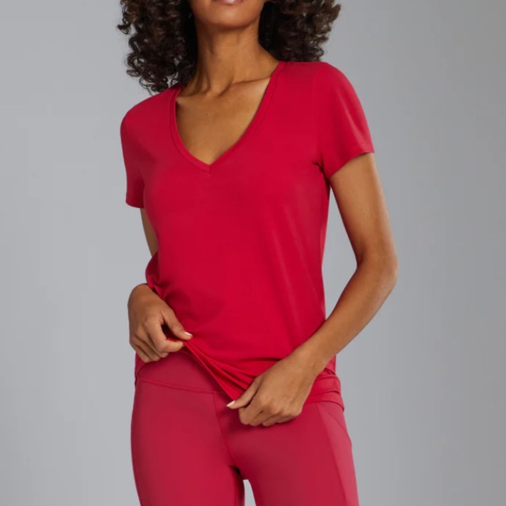 Greyson Red Alula V-neck